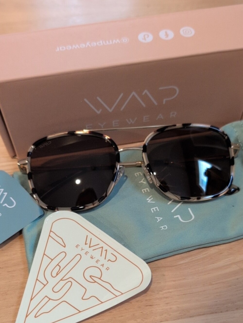 WMP Eyewear Women’s Tortoiseshell Sunglasses with Dark Lenses